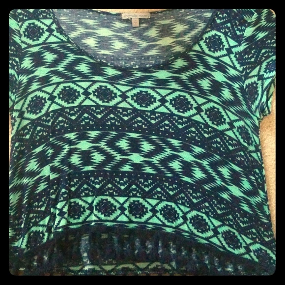 Patterned Crop Top - Picture 1 of 4